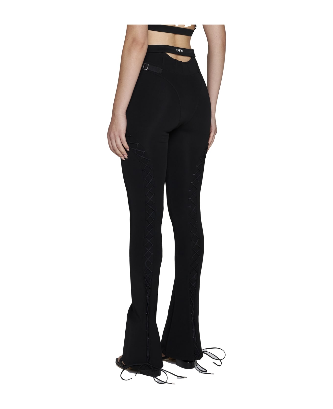 Lace-up Split Leggings - 4