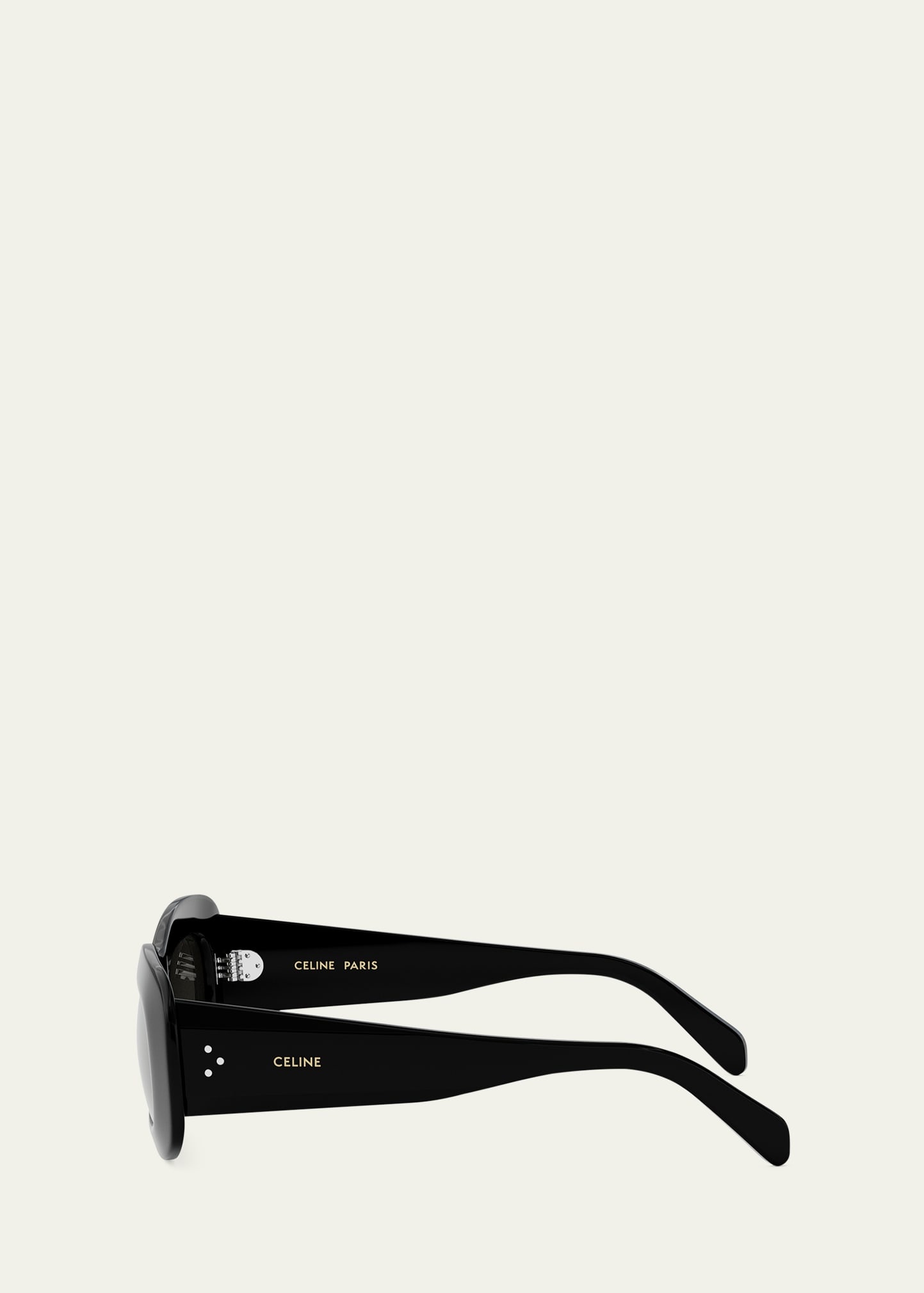 Bold 3 Dots Acetate Rectangle Sunglasses - 3