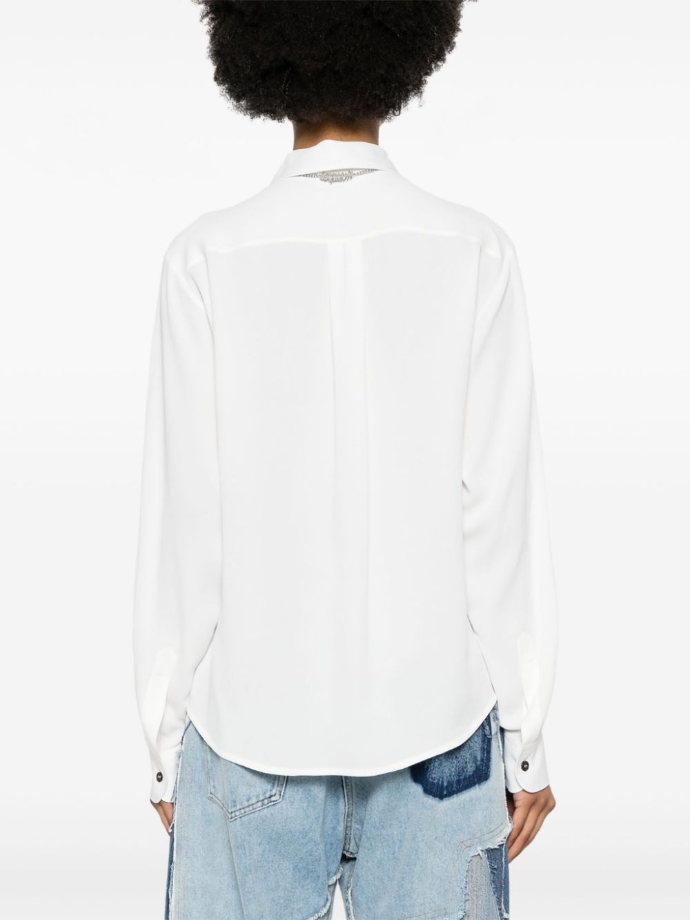 pointed-collar shirt - 4