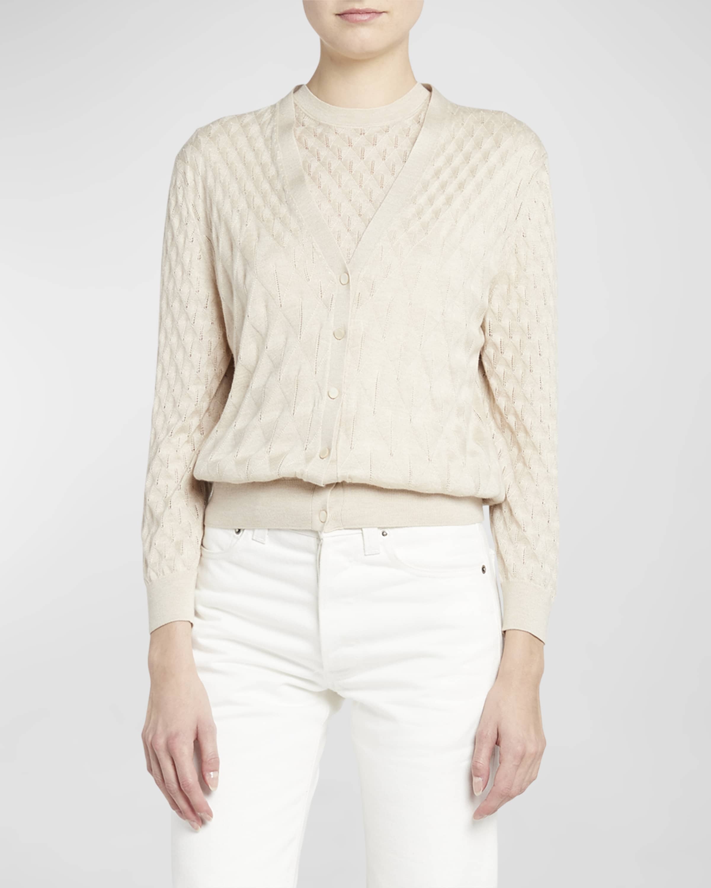 Takao Cashmere Open-Knit Crewneck - 2