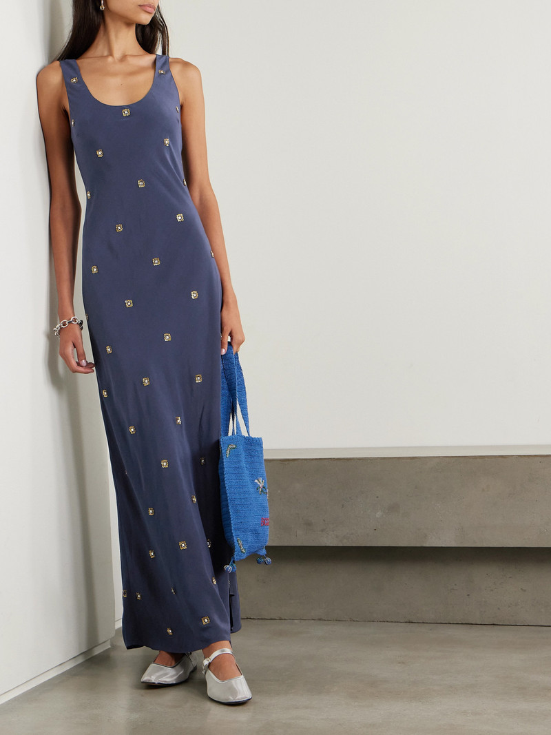 ALIX OF BOHEMIA Adele Embellished Silk Maxi Dress outlook
