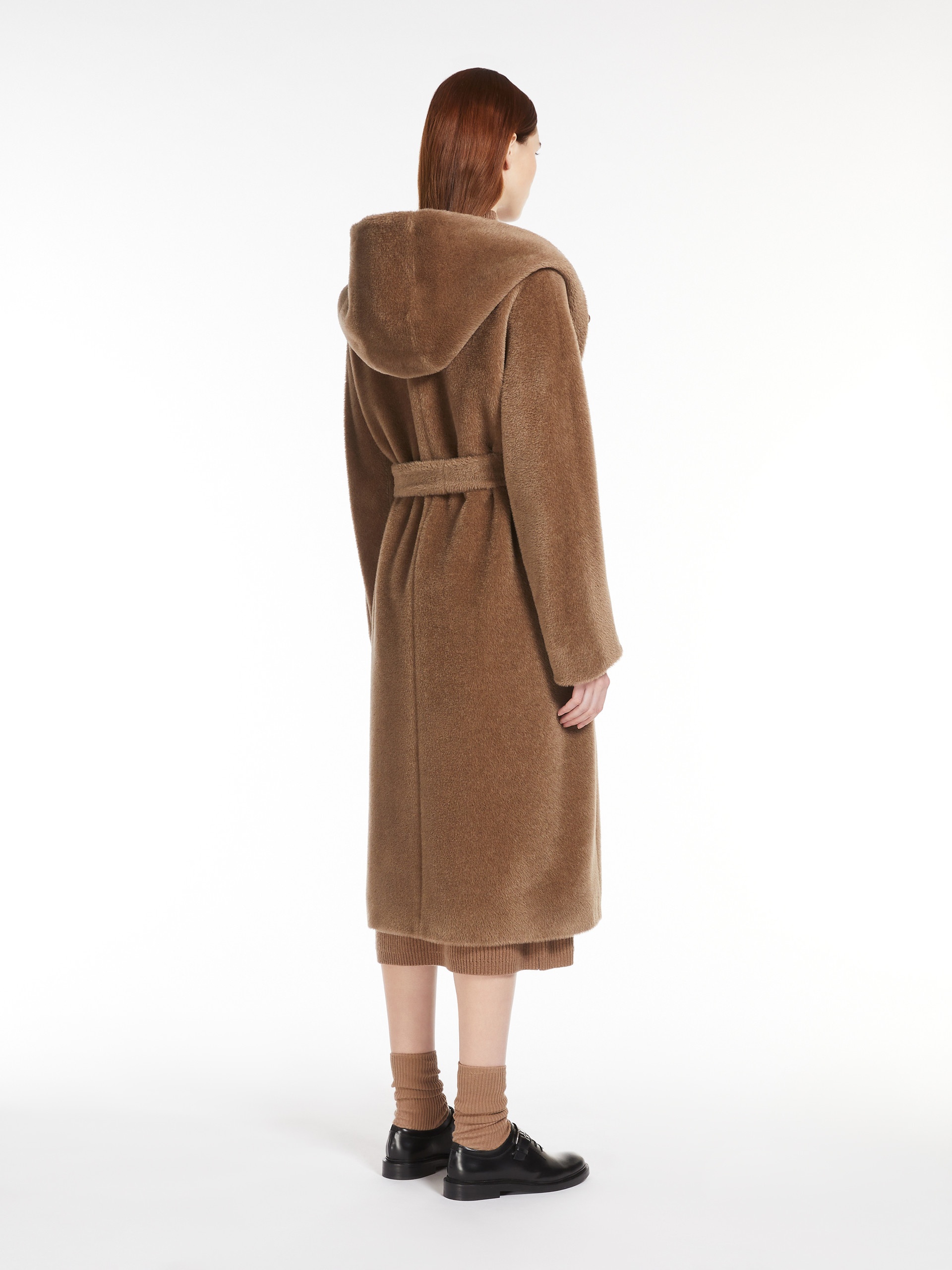 ELIANA Alpaca and wool coat with belt - 4
