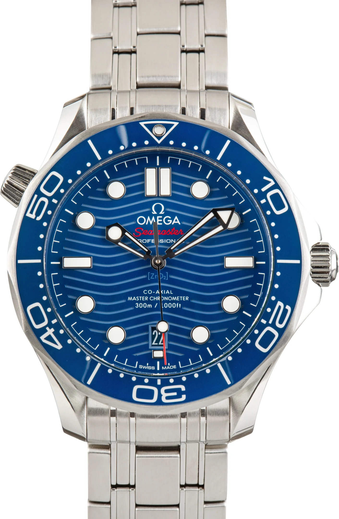 Used Blue Dial Omega Seamaster Diver 300M Steel - 1