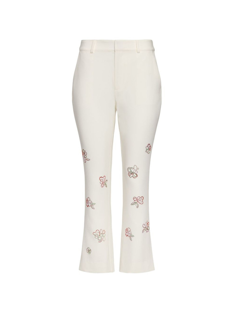 Kerry floral-detail cropped trousers 1