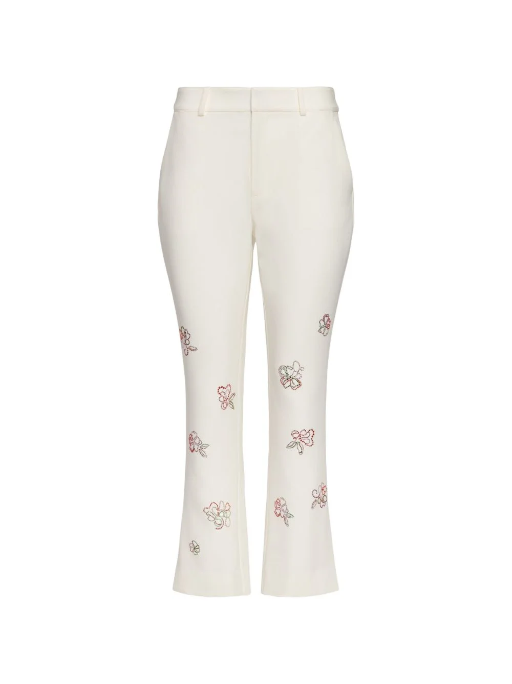 Kerry floral-detail cropped trousers - 1