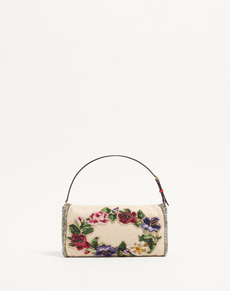 VALENTINO GARAVANI VAIN SOFT EMBROIDERED SMALL SHOULDER BAG 5