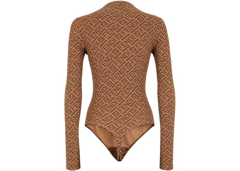 FENDI Fendi x SKIMS Mock Neck Long Sleeve Bodysuit California outlook