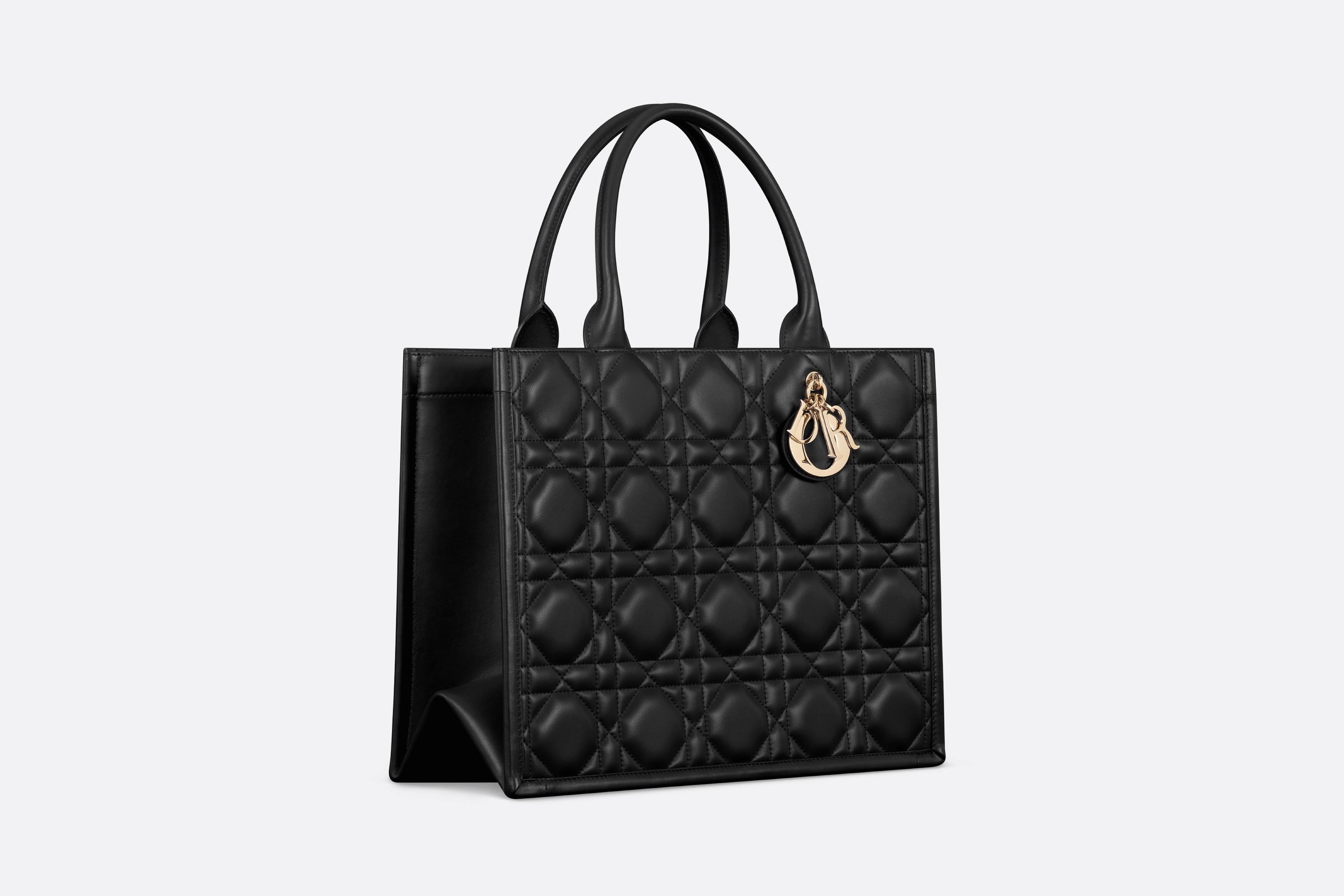 【無料郵送/関税込/正規品】 Dior Medium Book Tote Black White CHRISTIAN DIOR Book Tote Medium Hand Bag Houndstooth Canvas