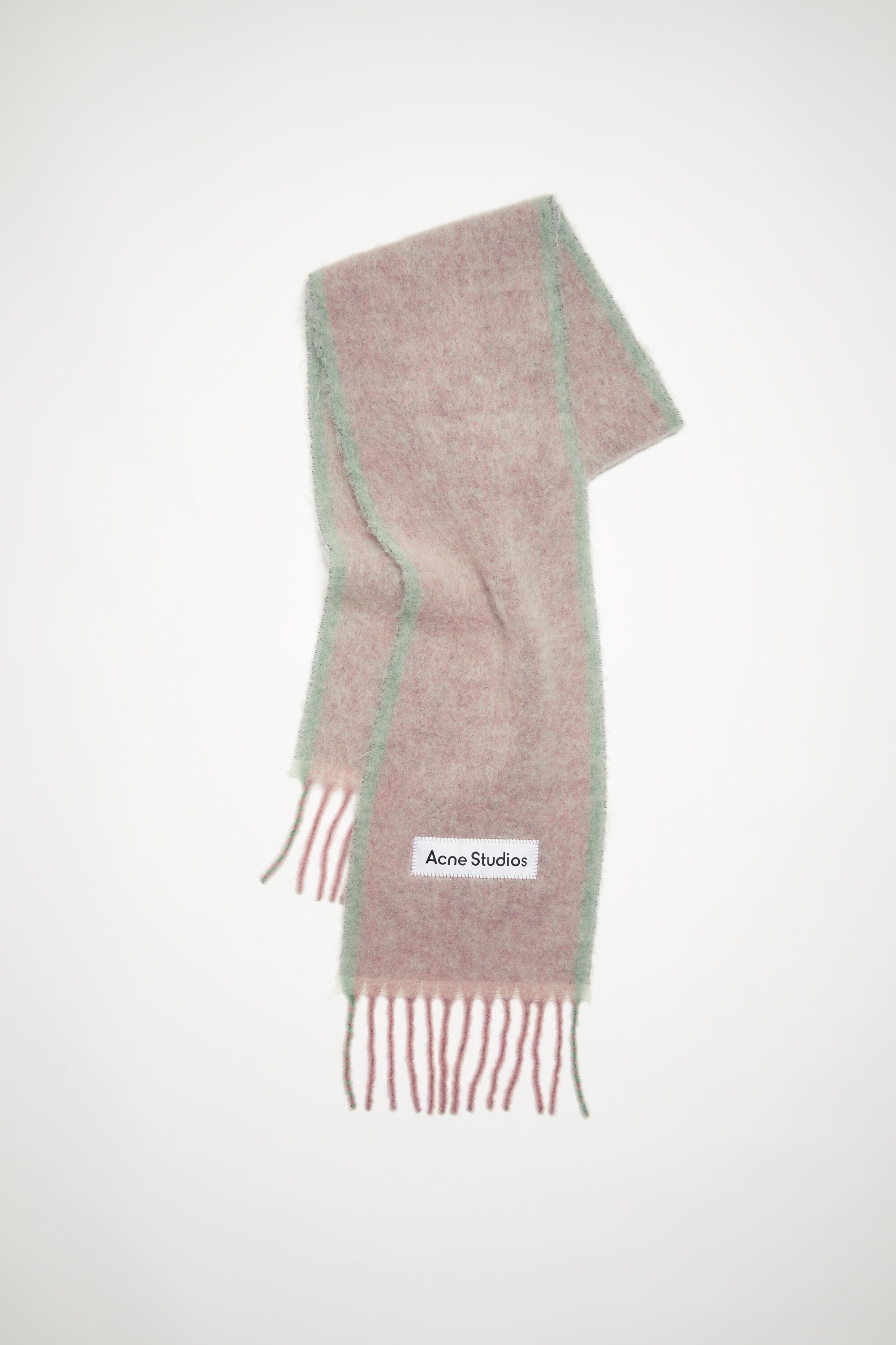 Wool mohair scarf - Narrow - Dusty pink - 1