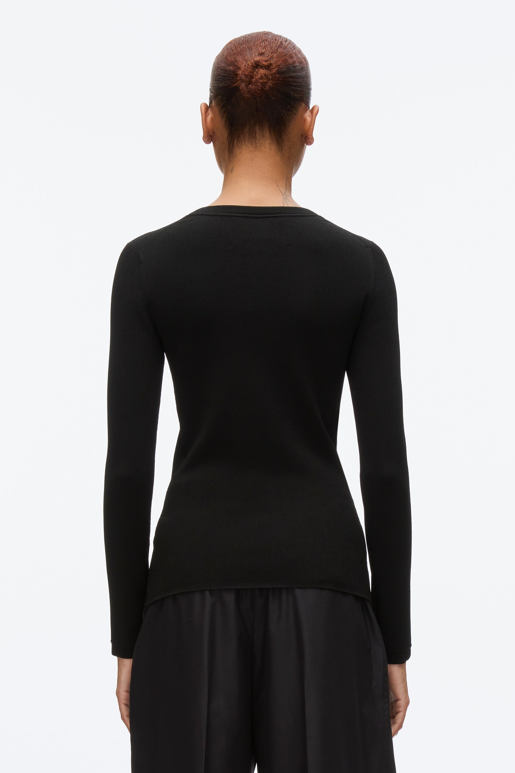 Compact Rib Long Sleeve Tee - 4