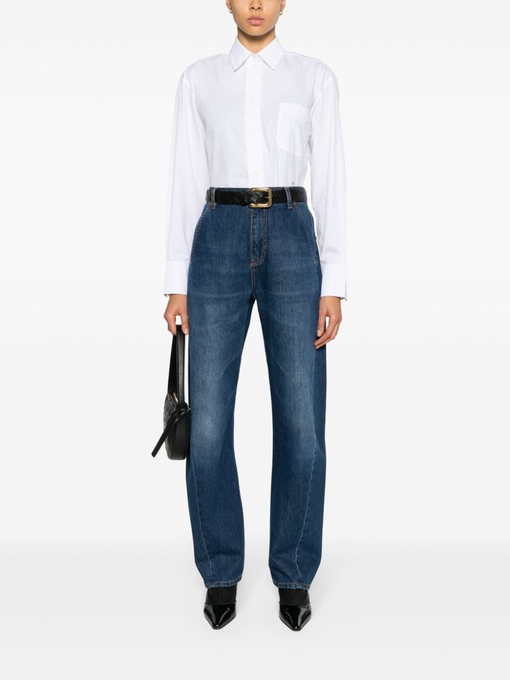 logo-embroidered organic cotton shirt - 2