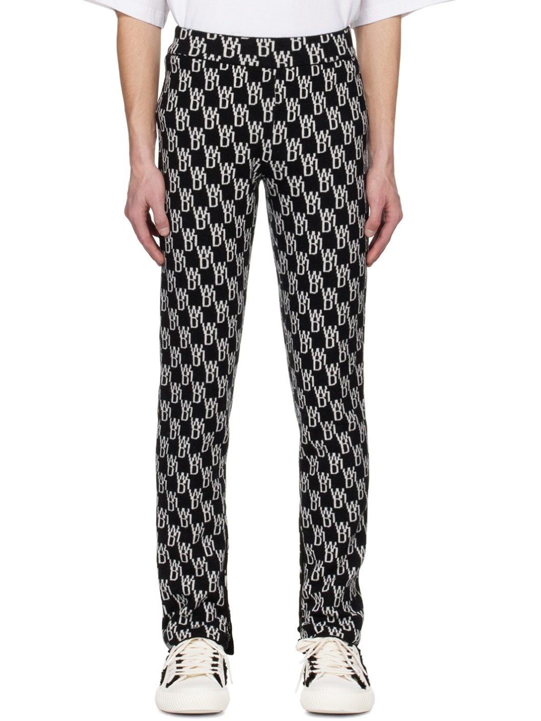 Black Slit Trousers - 1