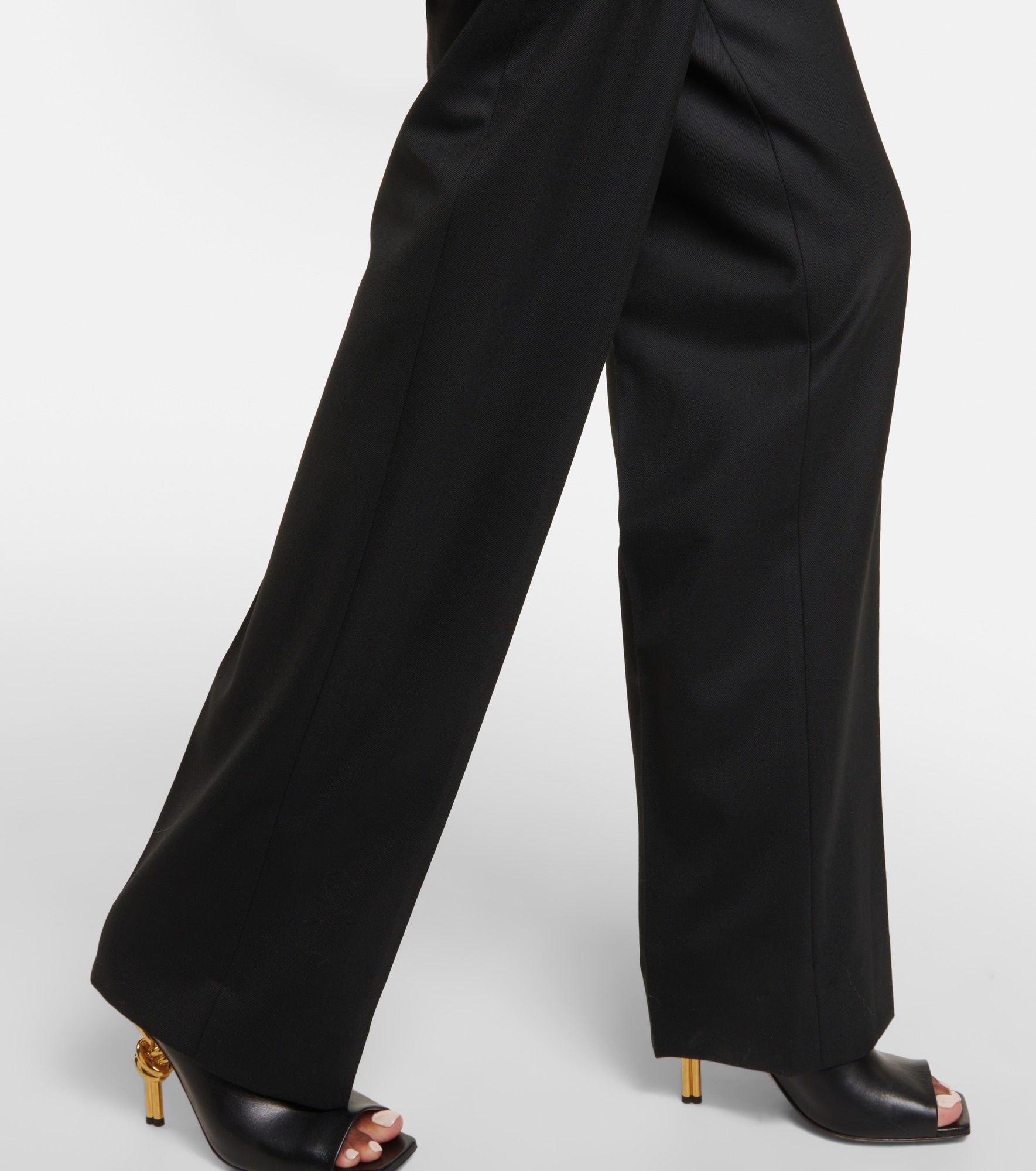 Victoria Beckham Asymmetric wool-blend straight pants