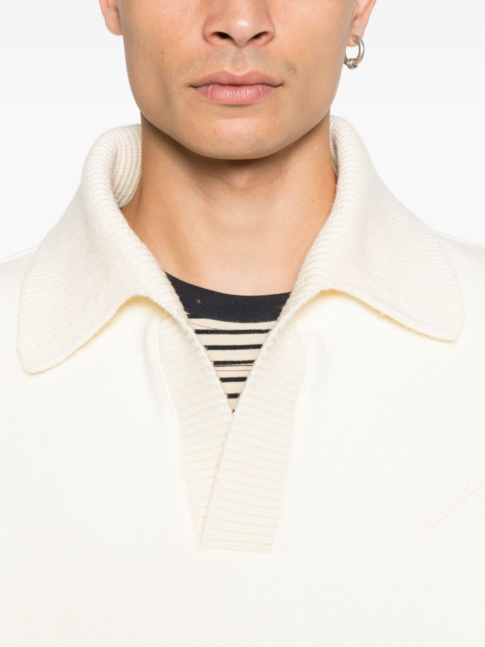 polo-neck ribbed sweater - 5