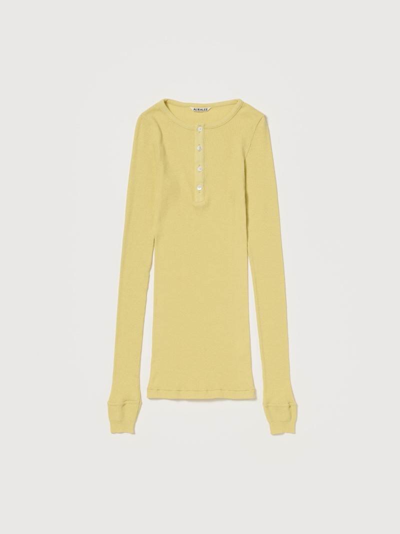 ORGANIC SOFT RIB HENLEY NECK P/O 1