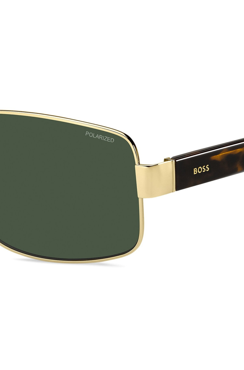 BOSS HAVANA ACETATE SUNGLASSES WITH BETA-TITANIUM TEMPLES outlook