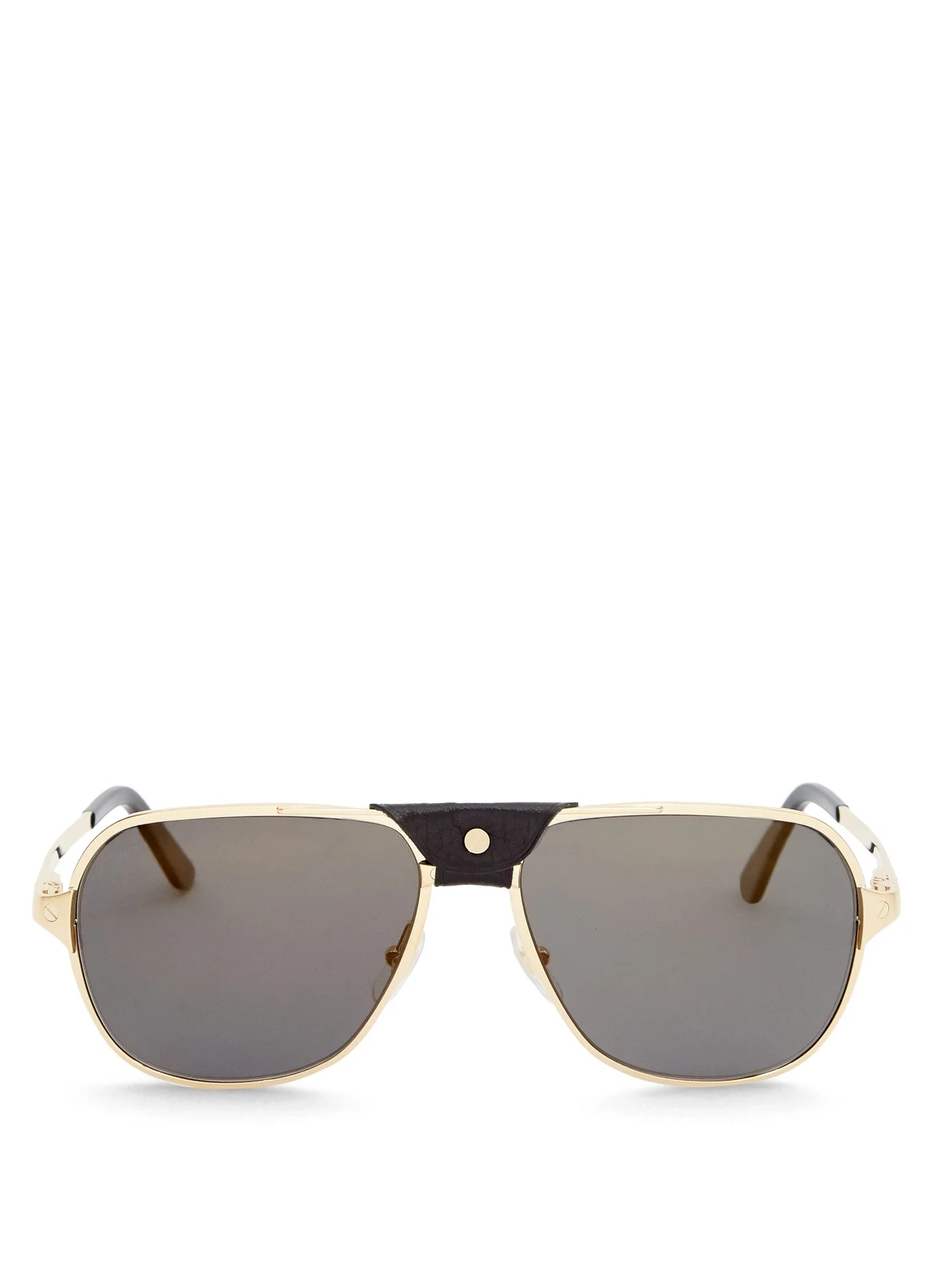 Santos de Cartier aviator metal sunglasses - 1