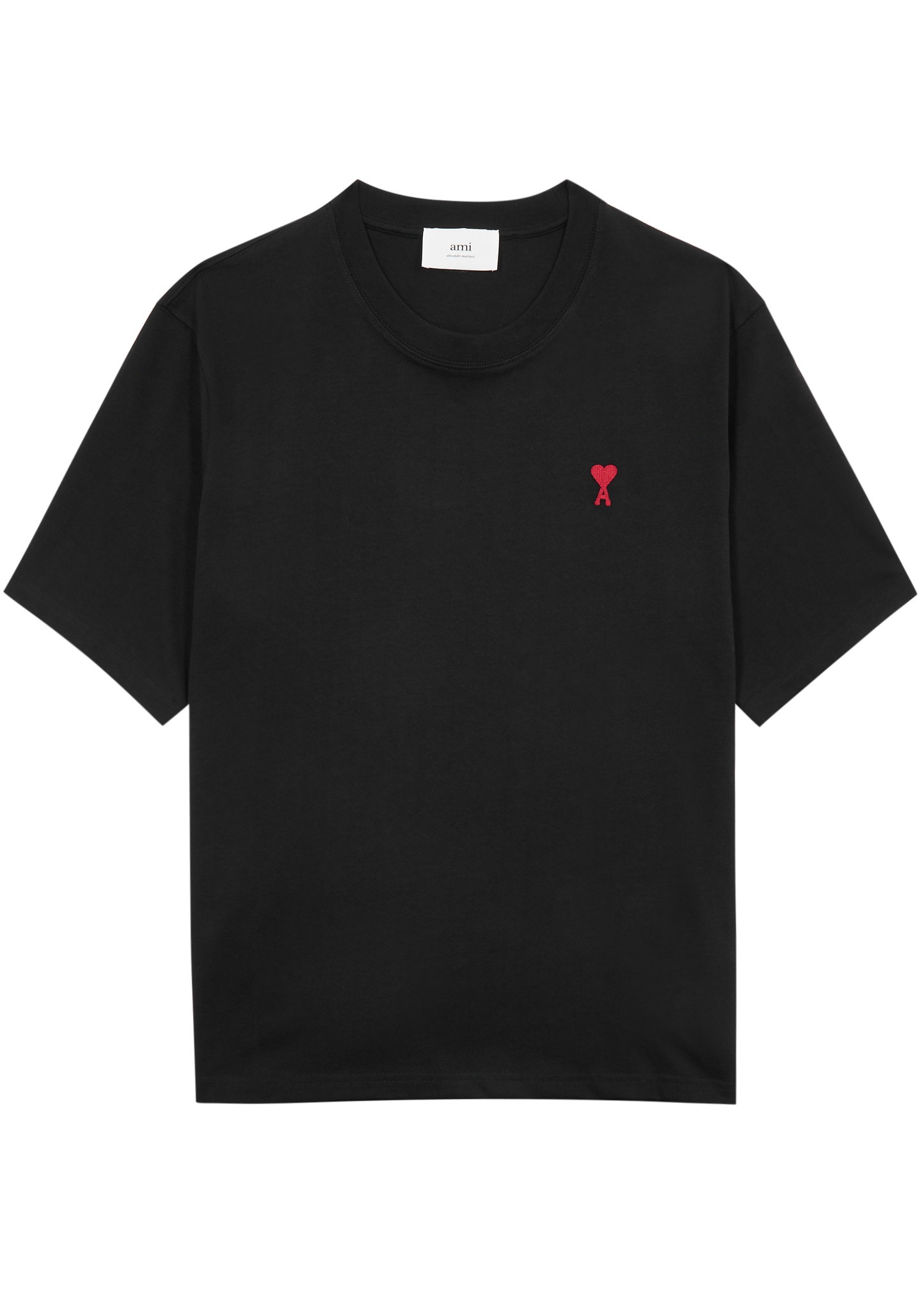 Logo-embroidered cotton T-shirt - 1