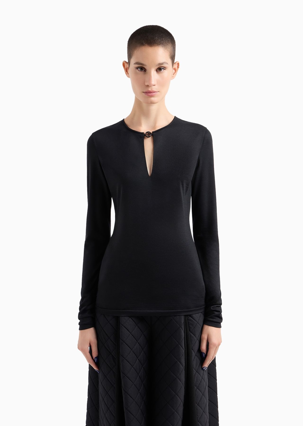 Wool jersey long-sleeved jumper - 2