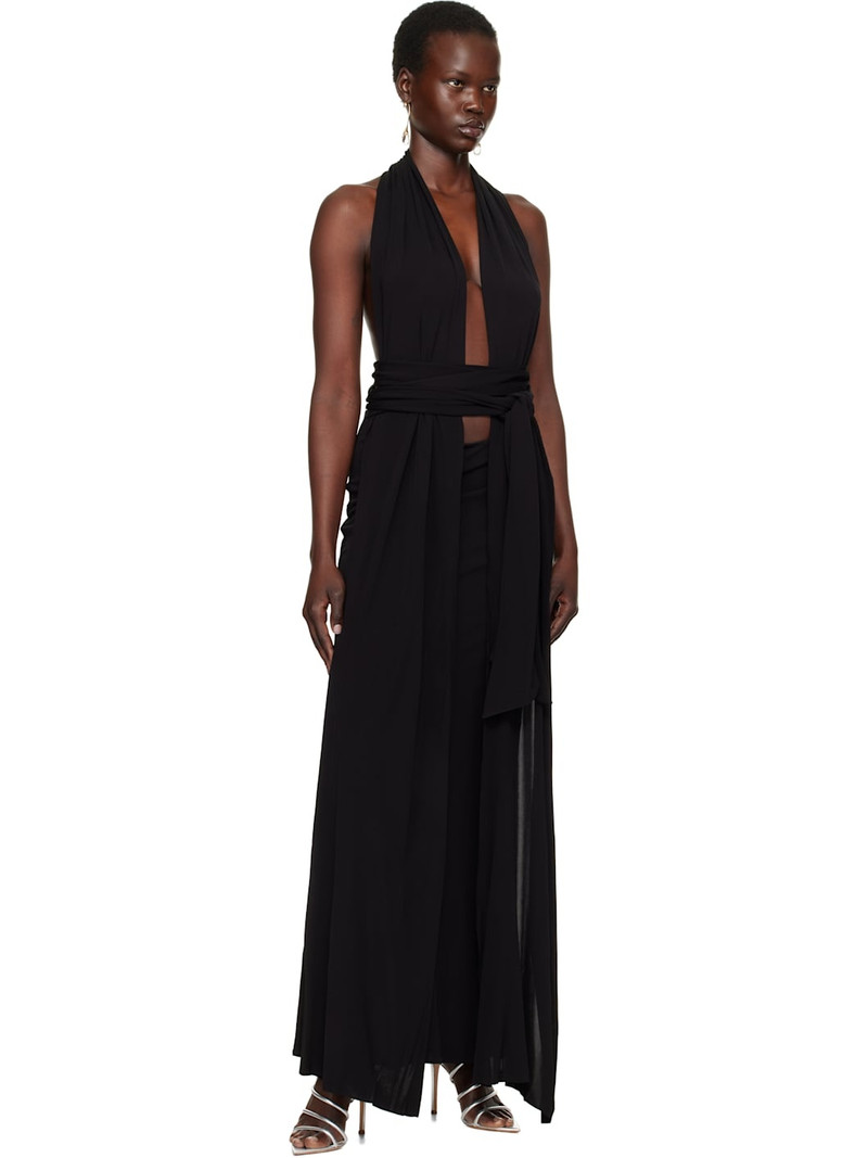 CHRISTOPHER ESBER Black Trapeze Maxi Dress outlook