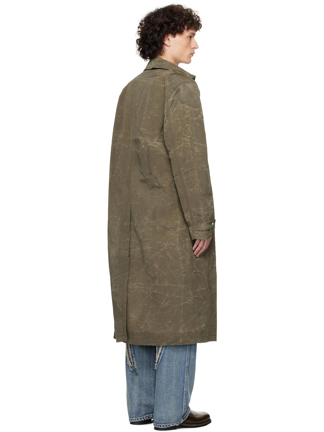 Khaki Scarred Bio Soldier Trench Coat - 3