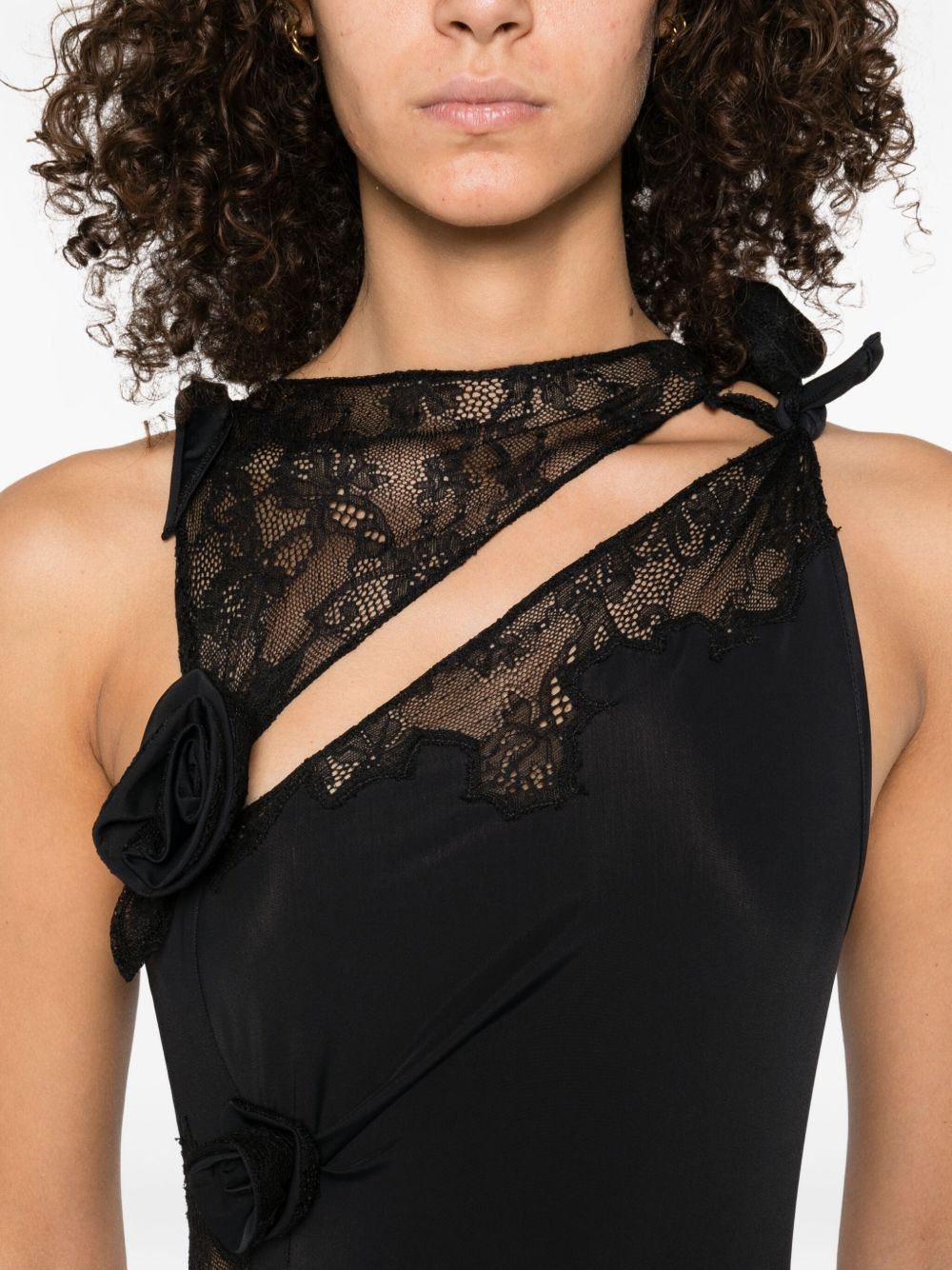 lace-embellished maxi dress - 5