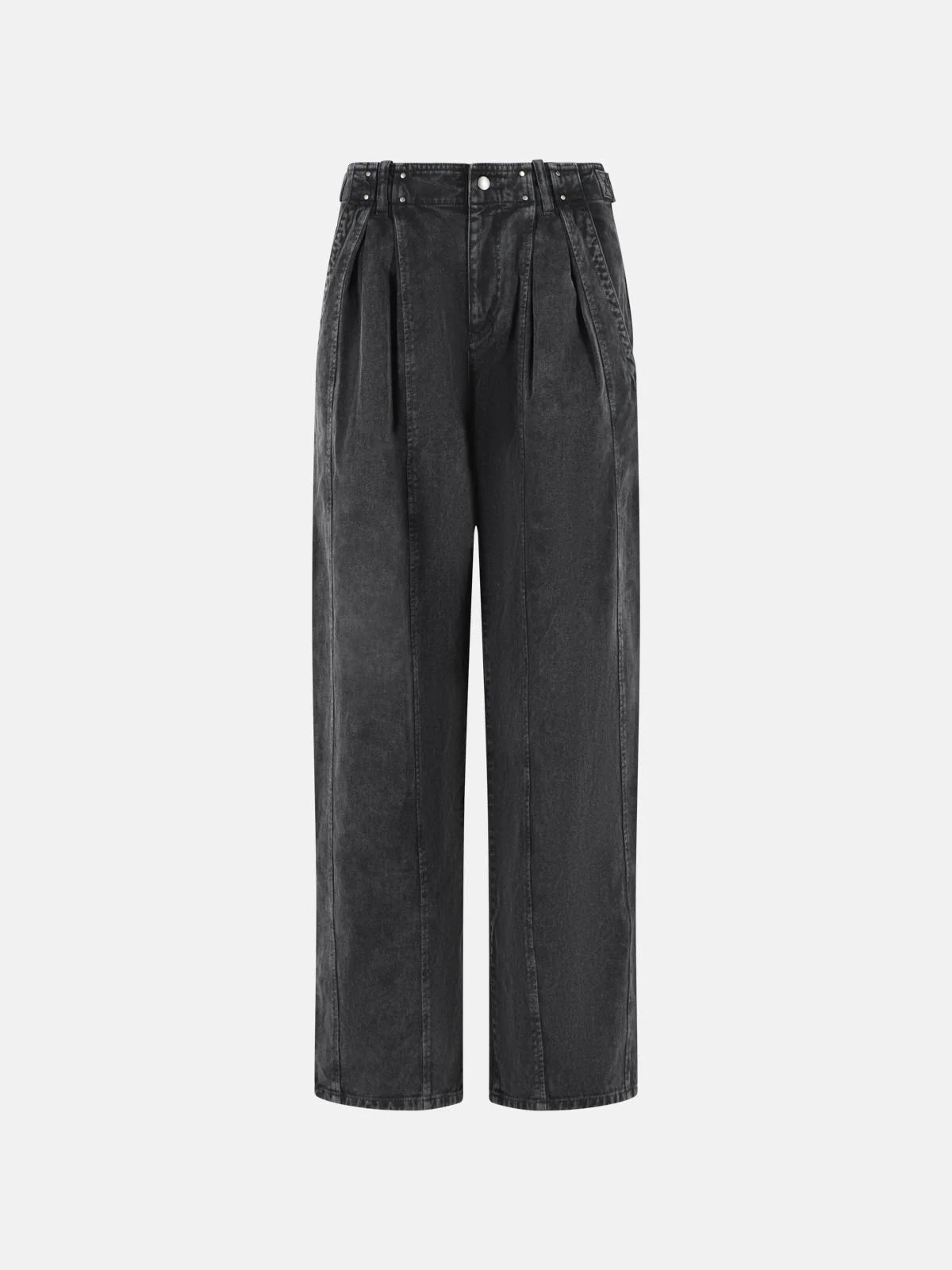 BLACK 'IREME' DENIM WORKWEAR PANTS - 1