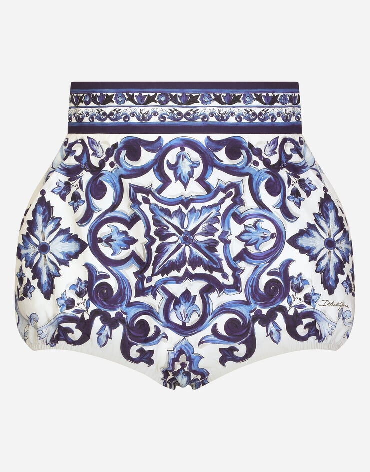 Majolica-print poplin bloomers - 3
