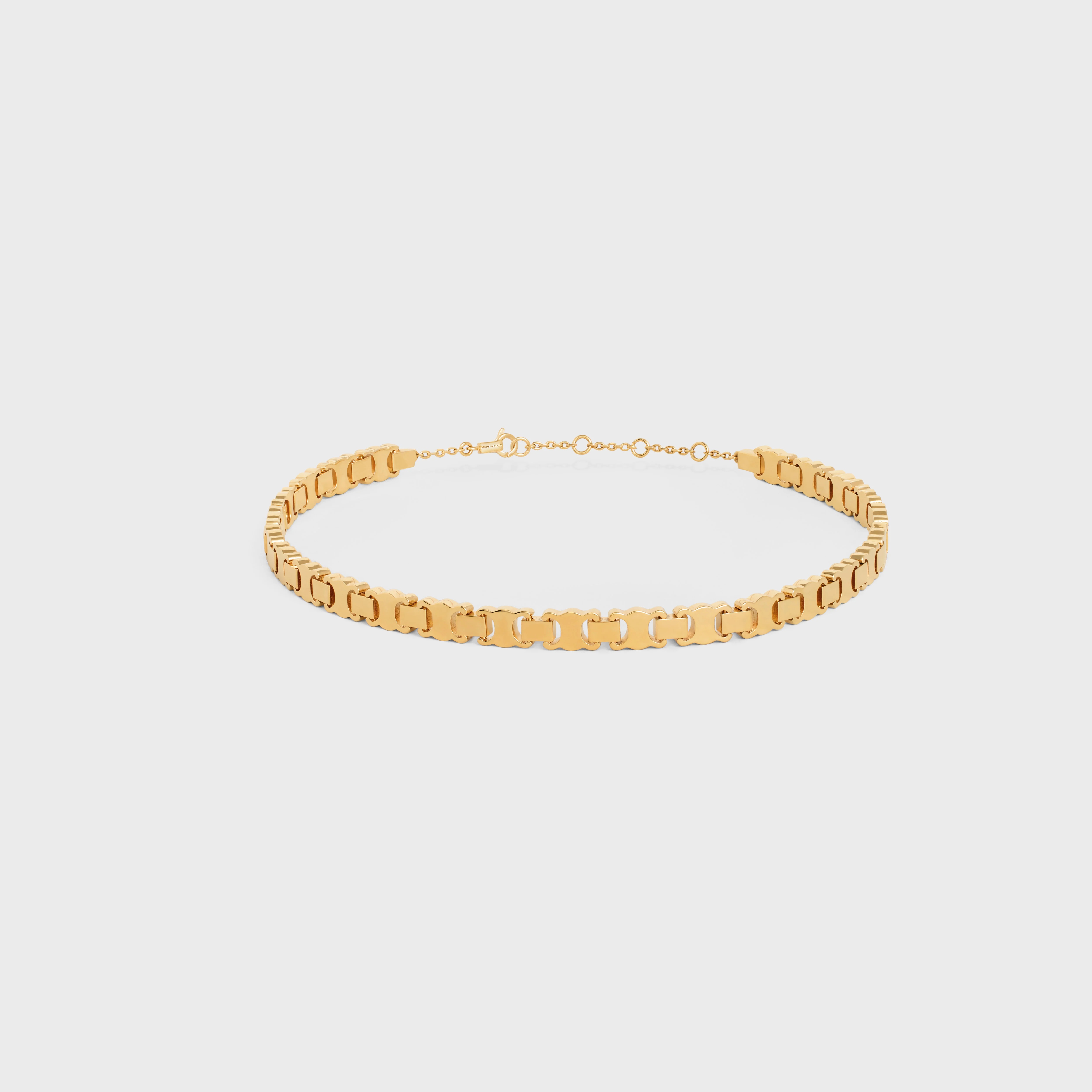 Triomphe Link Choker in Brass with Gold Finish - 1