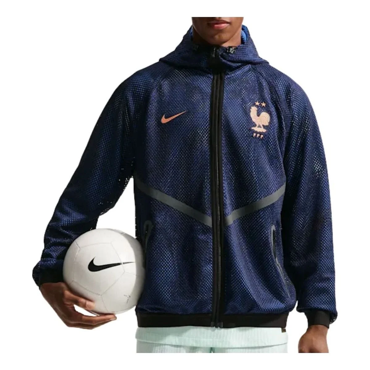 Nike FFF Dri-Fit Football Anthem Jacket 'Blackend Blue Metallic Copper' IH1763-498 - 1