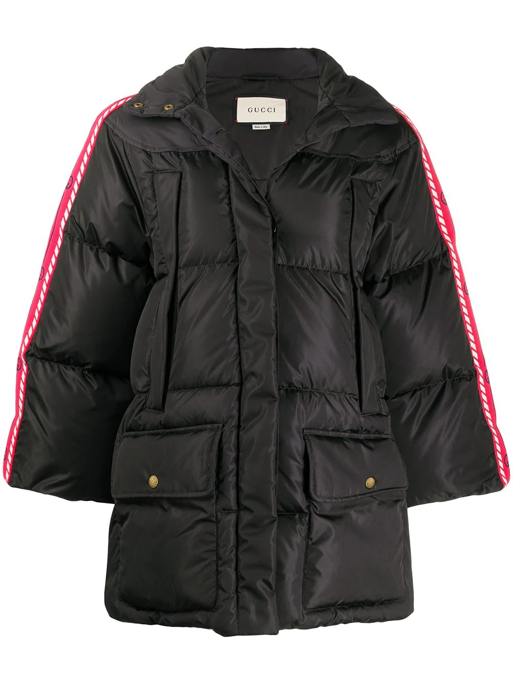 front slit puffer jacket - 1