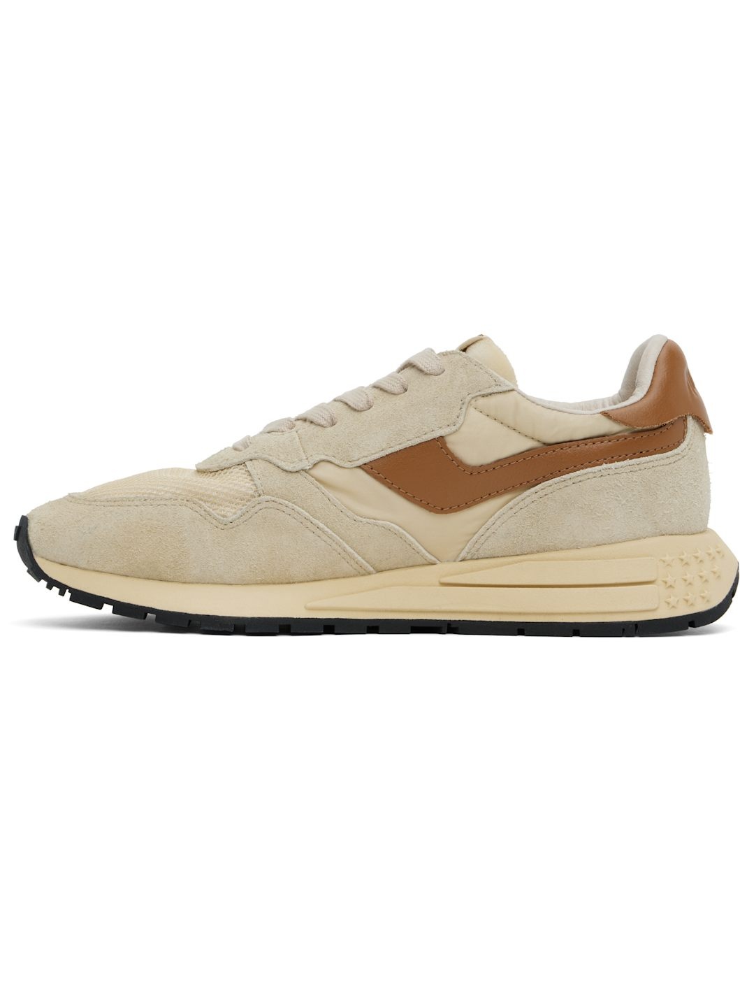 Beige & Brown Reelwind Low Sneakers - 3