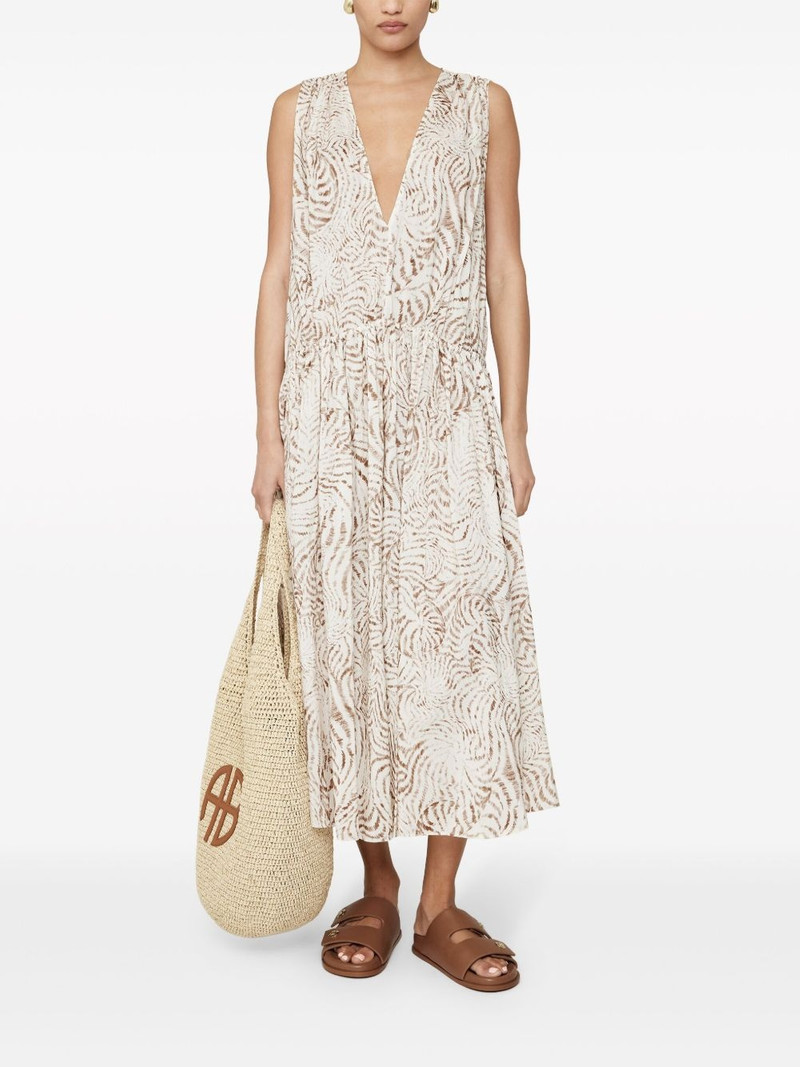 ANINE BING Mia seashell-print midi dress outlook