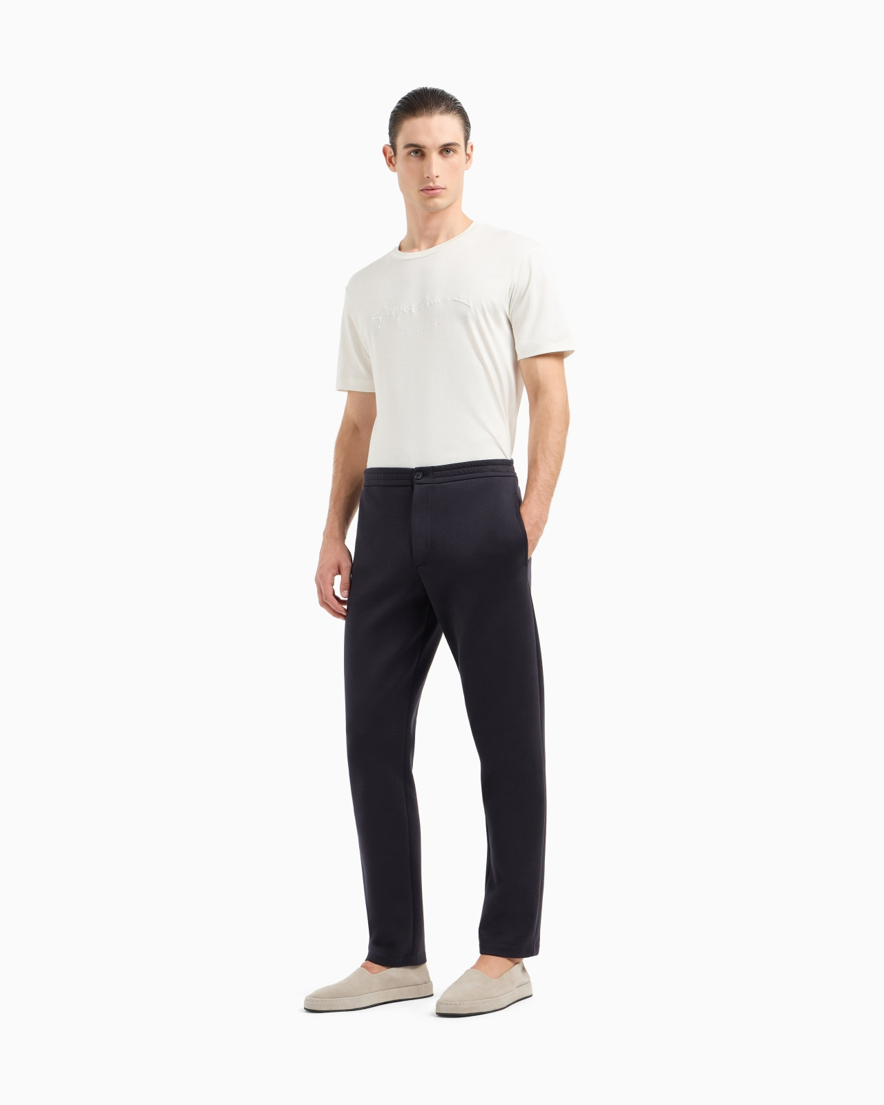 Cotton double-jersey trousers - 2