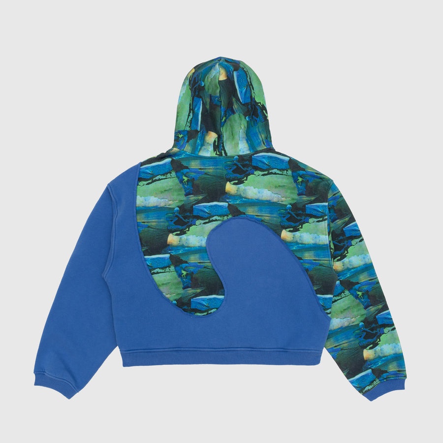 PRINTED SWIRL FLEECE HOODY - 6