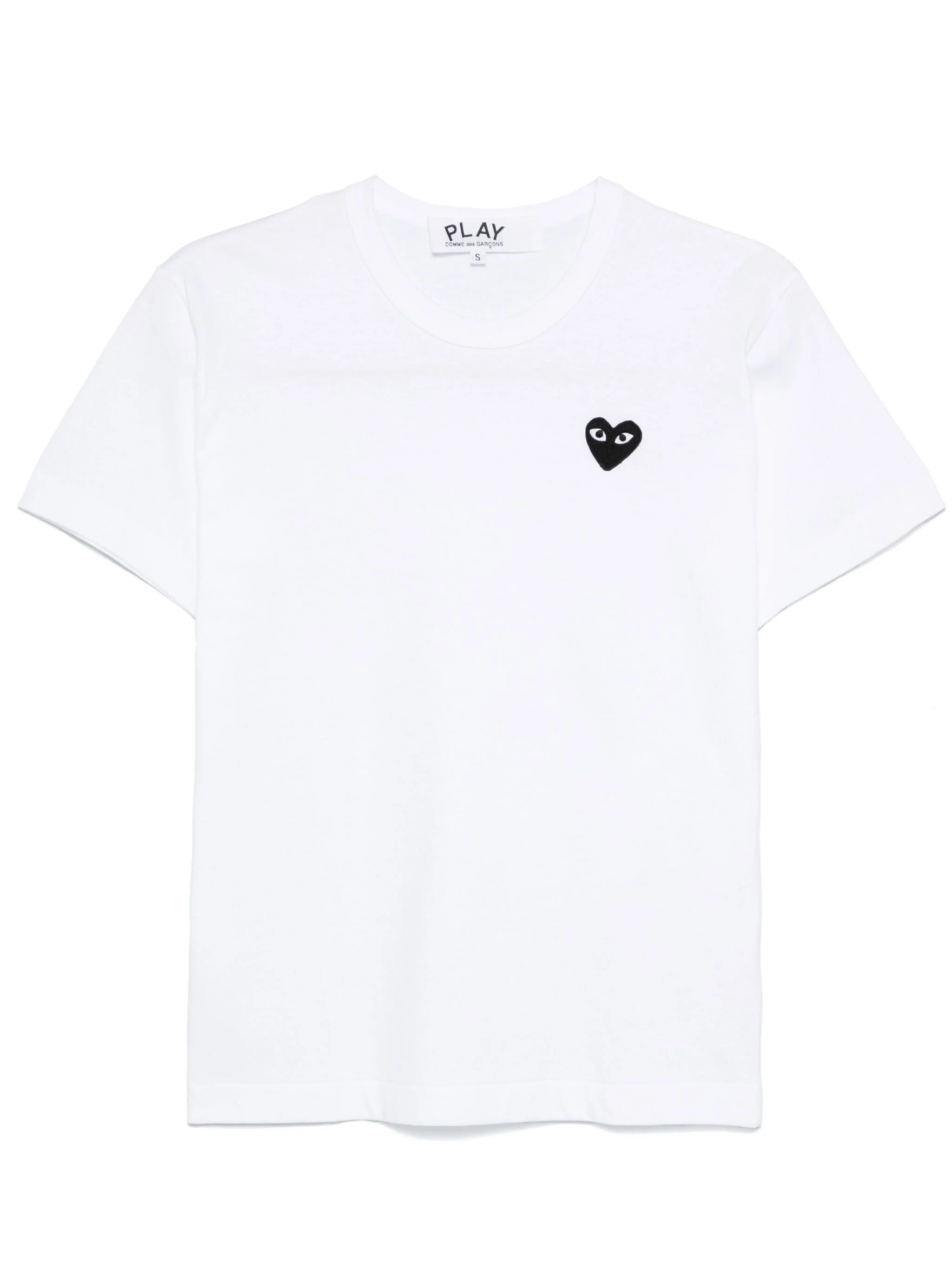 UNISEX SHORT SLEEVE T-SHIRT BLACK HEART - WHITE - 1