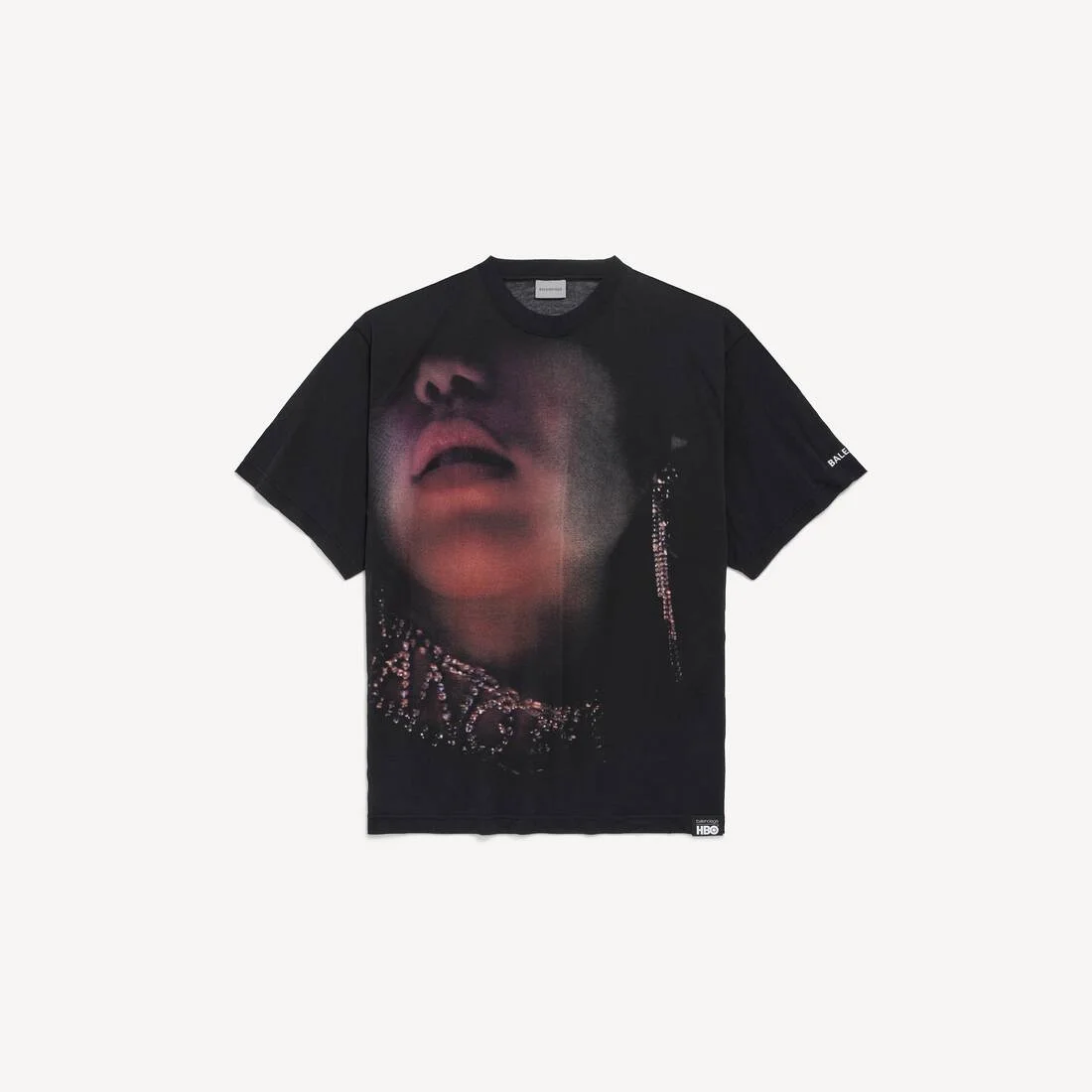 Women's Look Away Large Fit T-shirt in Black - 1