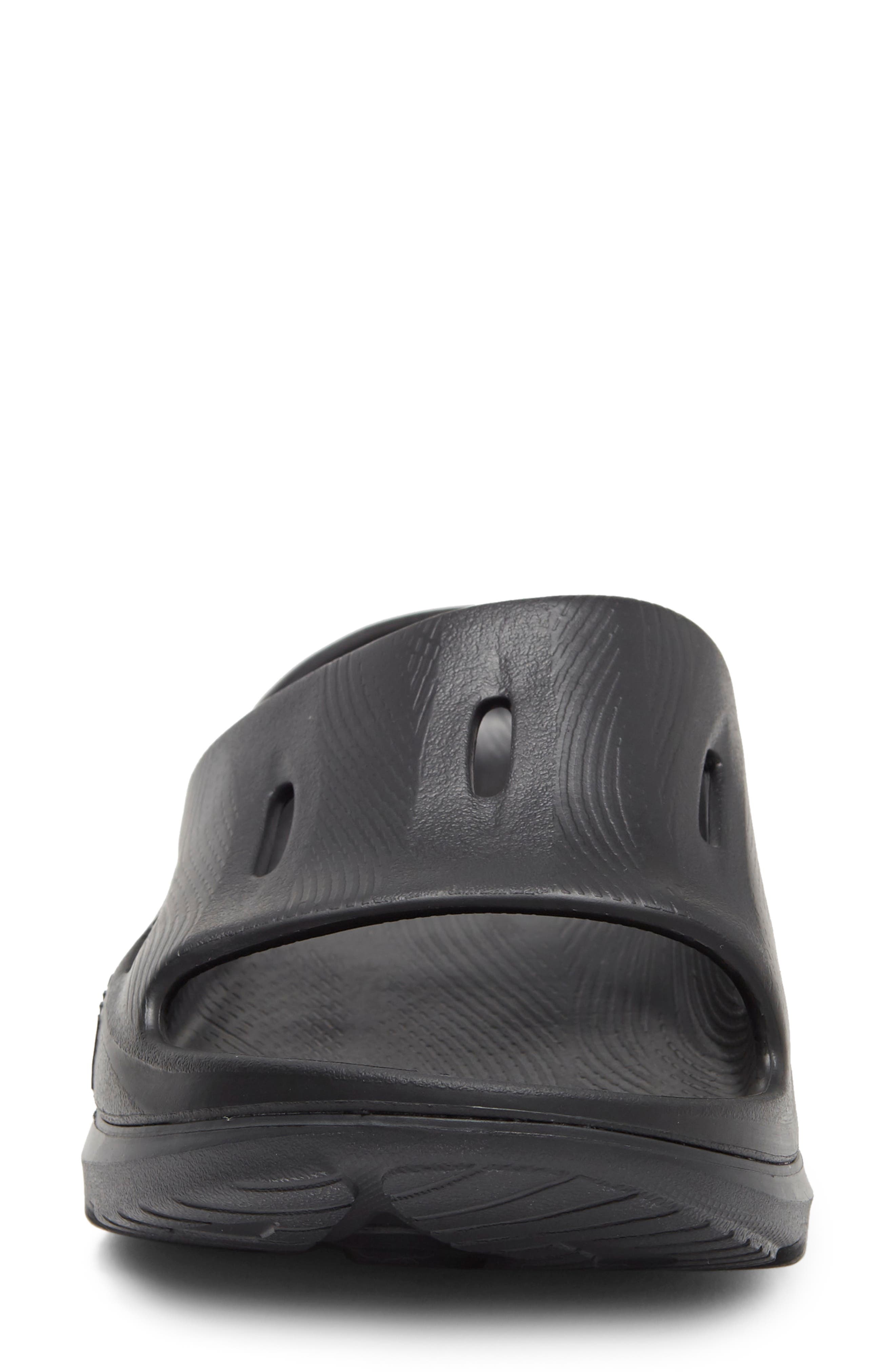 HOKA Gender Inclusive Ora Recovery Slide 3 Sandal in Black/Black at Nordstrom - 4