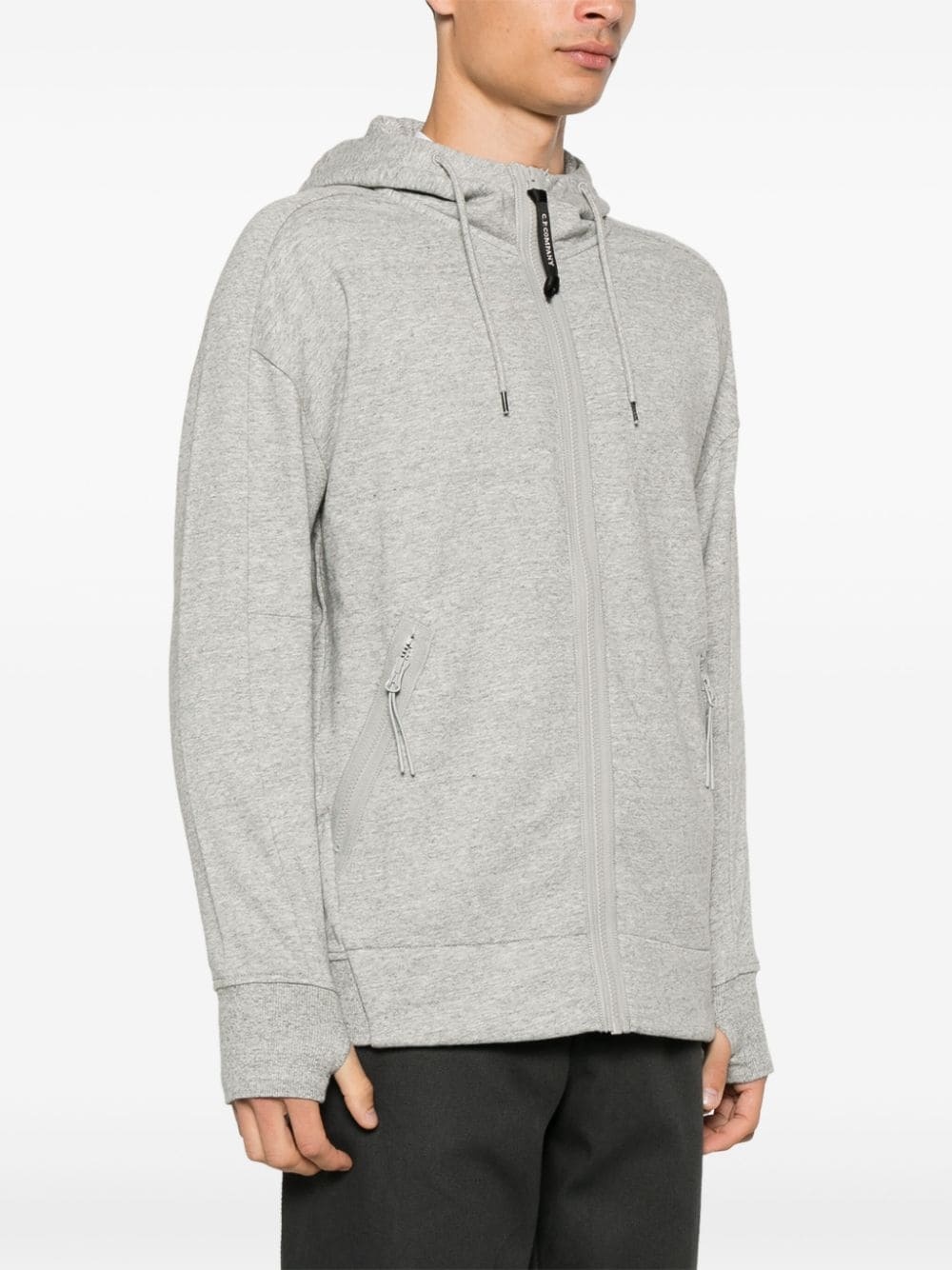 Goggles-detail zip-up hoodie - 3
