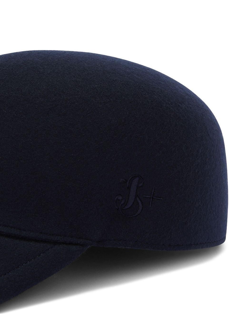 logo-embroidered wool cap - 2