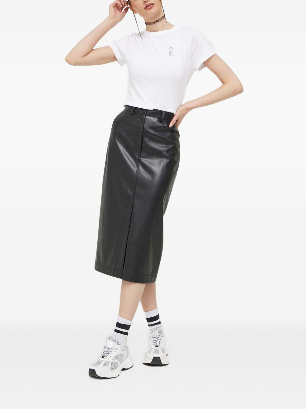 belt-loop midi skirt - 2