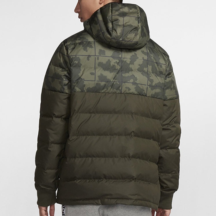 Nike LeBron Hybrid Half Pull Chain Warm Down Jacket Armygreen Army green AT3905-355 - 3