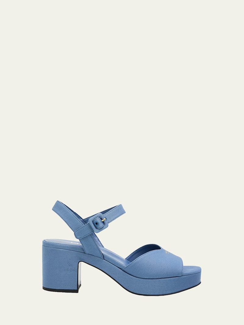 65mm Canvas Platform Sandals 1
