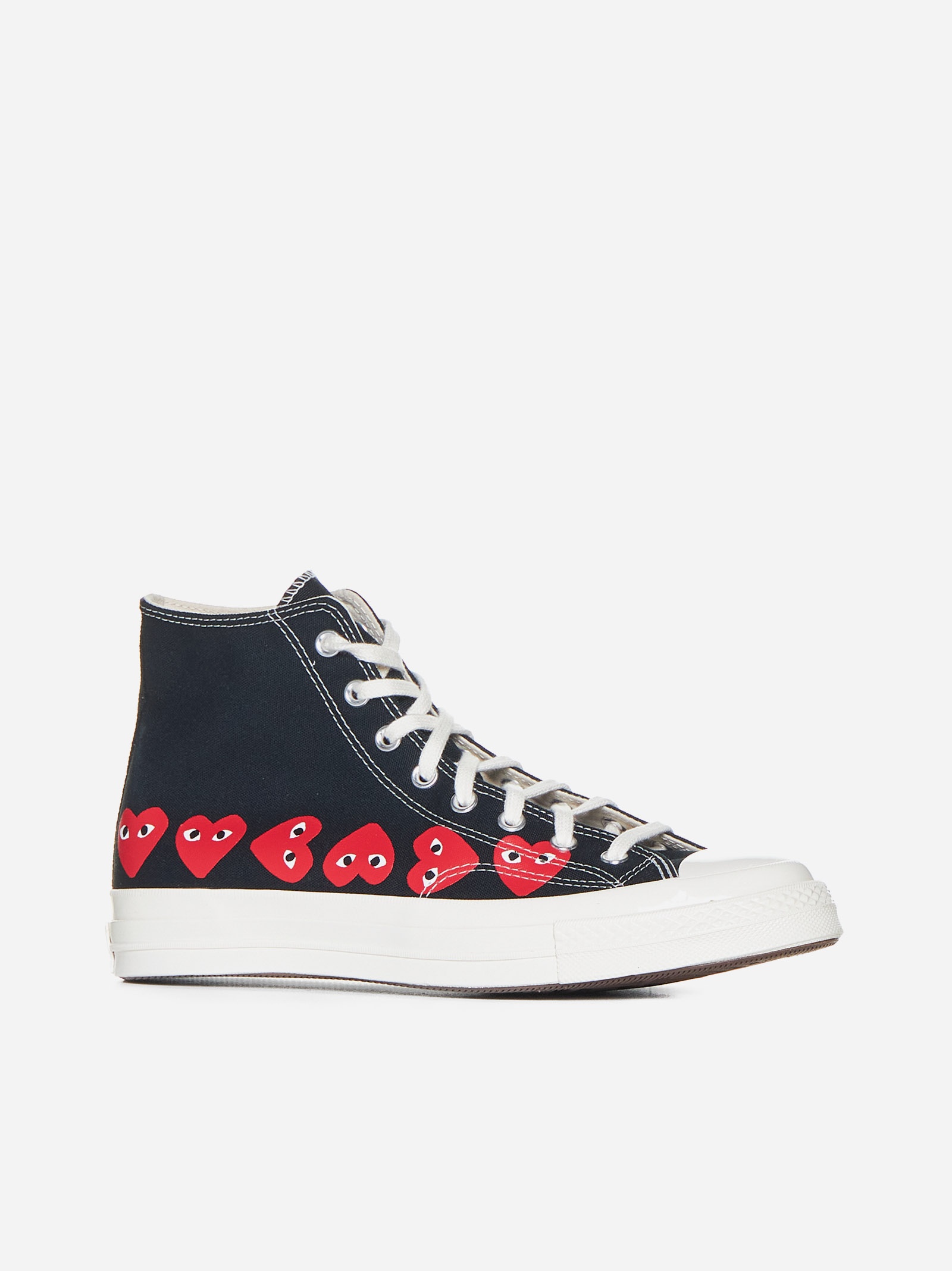 Multi heart high-top canvas sneakers - 2