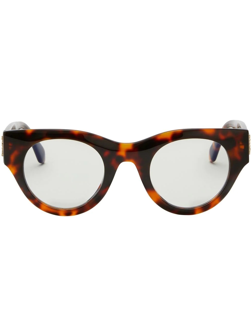 round-frame tortoiseshell glasses - 1