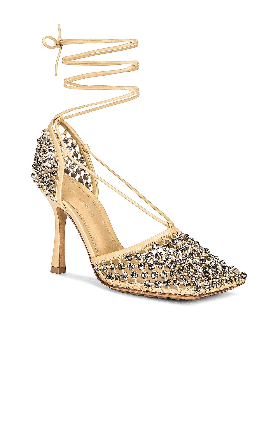 Sparkle Stretch Lace-Up Sandals - 2