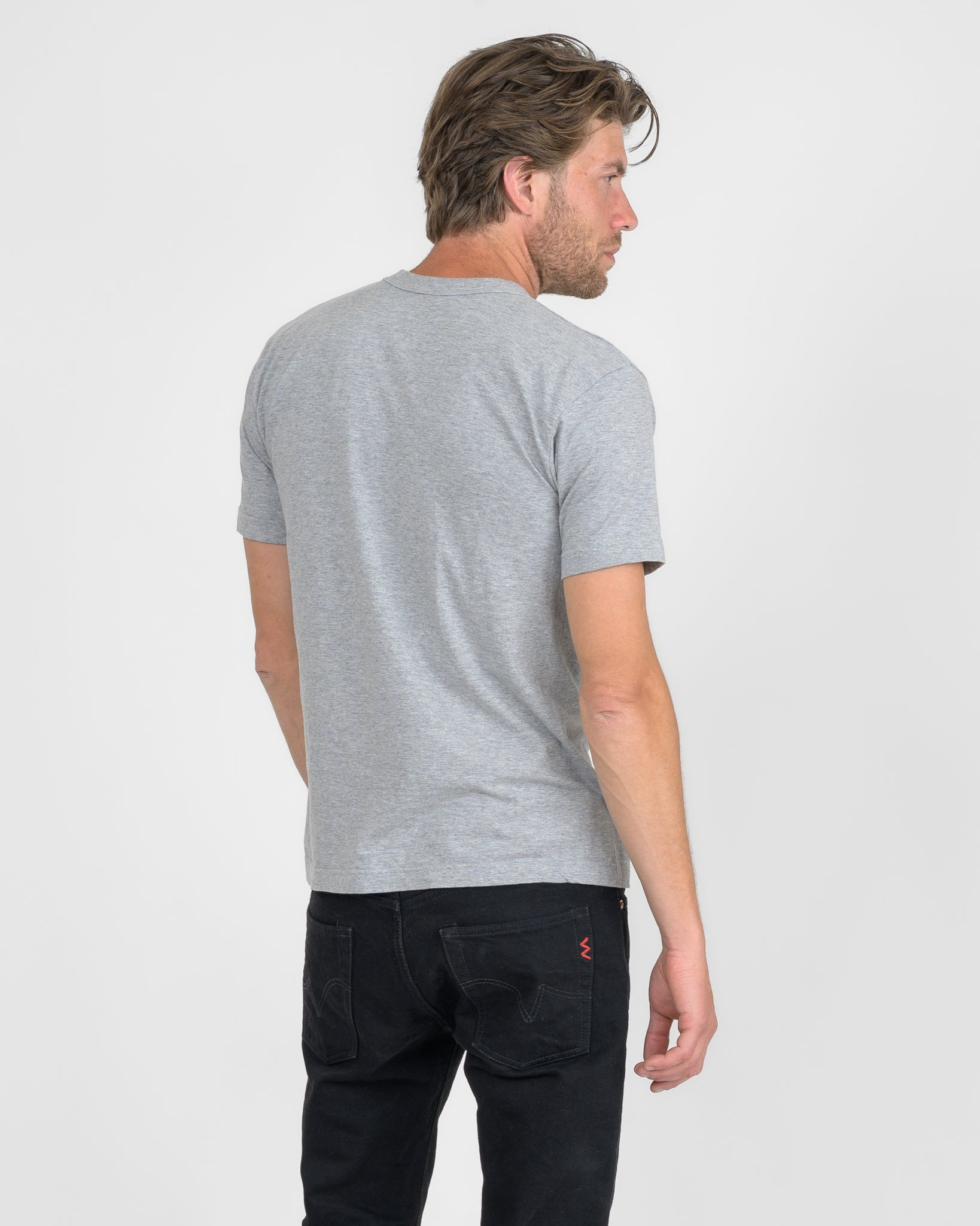 UTIL-GRY UTILITEES - 5.5oz Loopwheel Crew Neck T-Shirt - Grey - 3