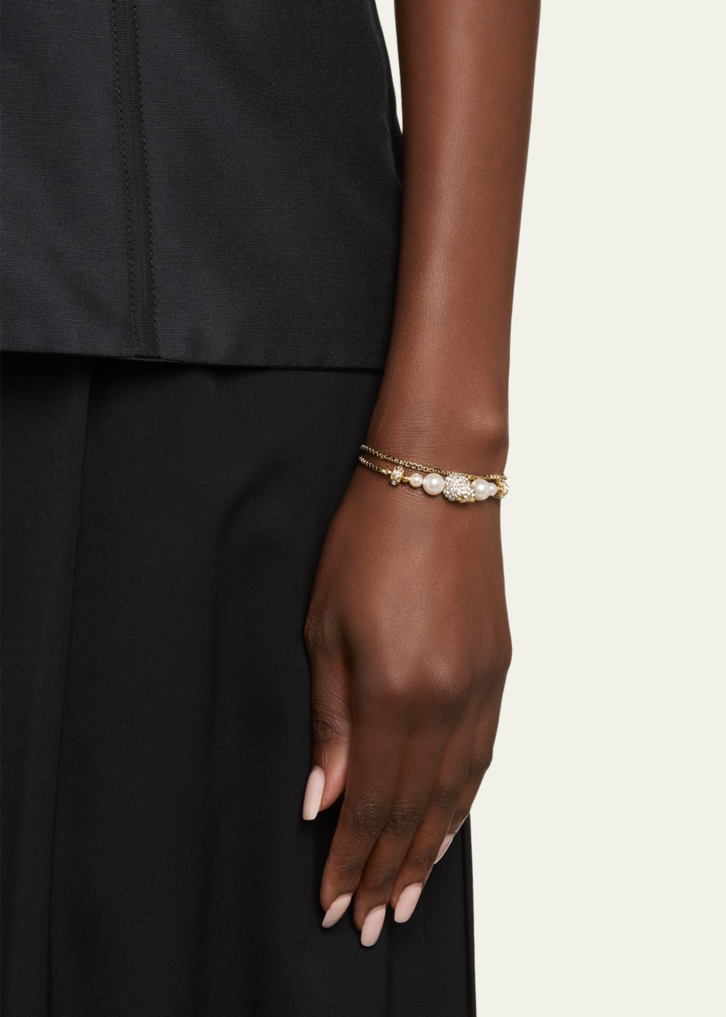 Pearly Skull Chain Bracelet - 2