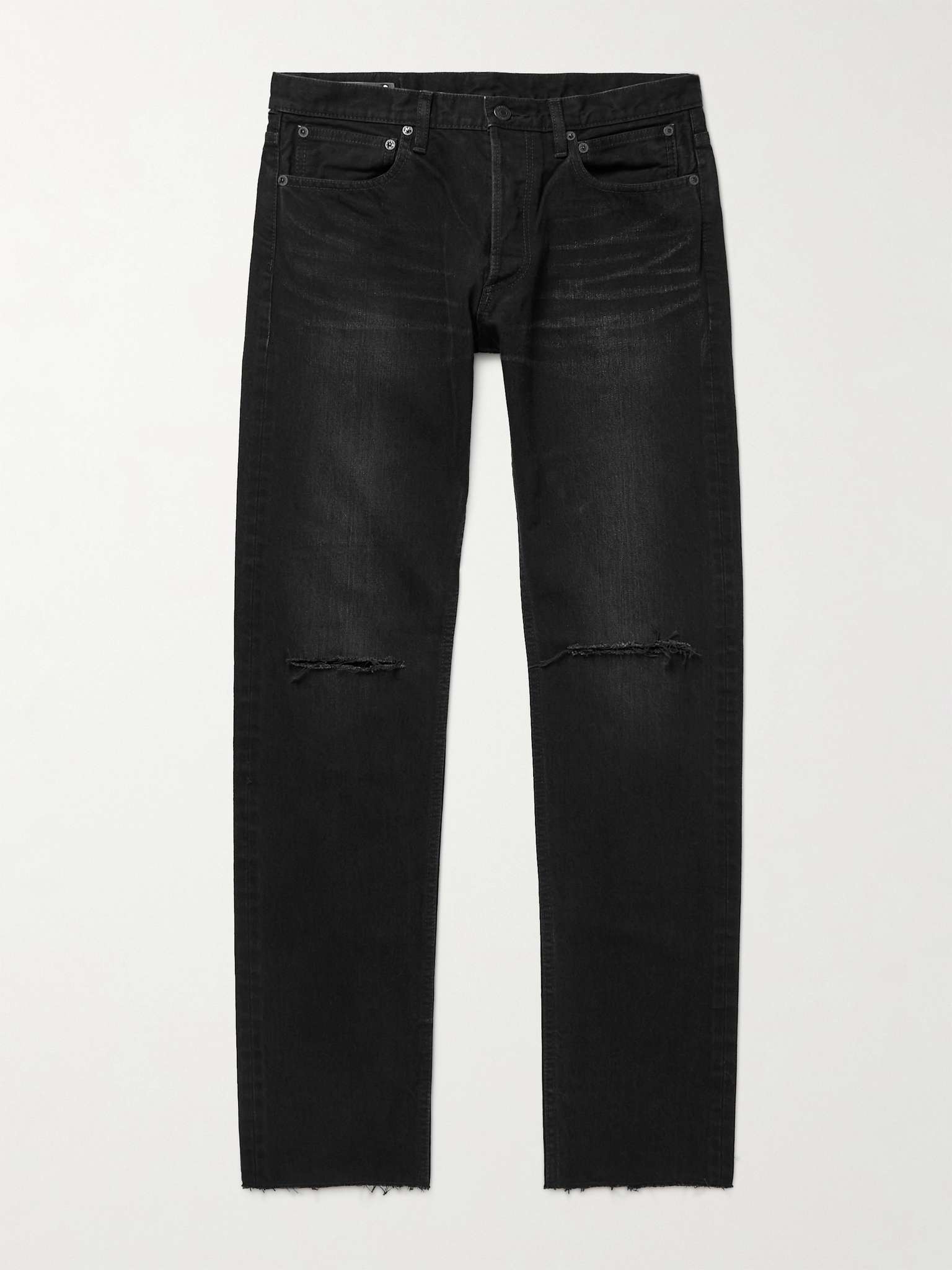 Slim-Fit Distressed Jeans - 1