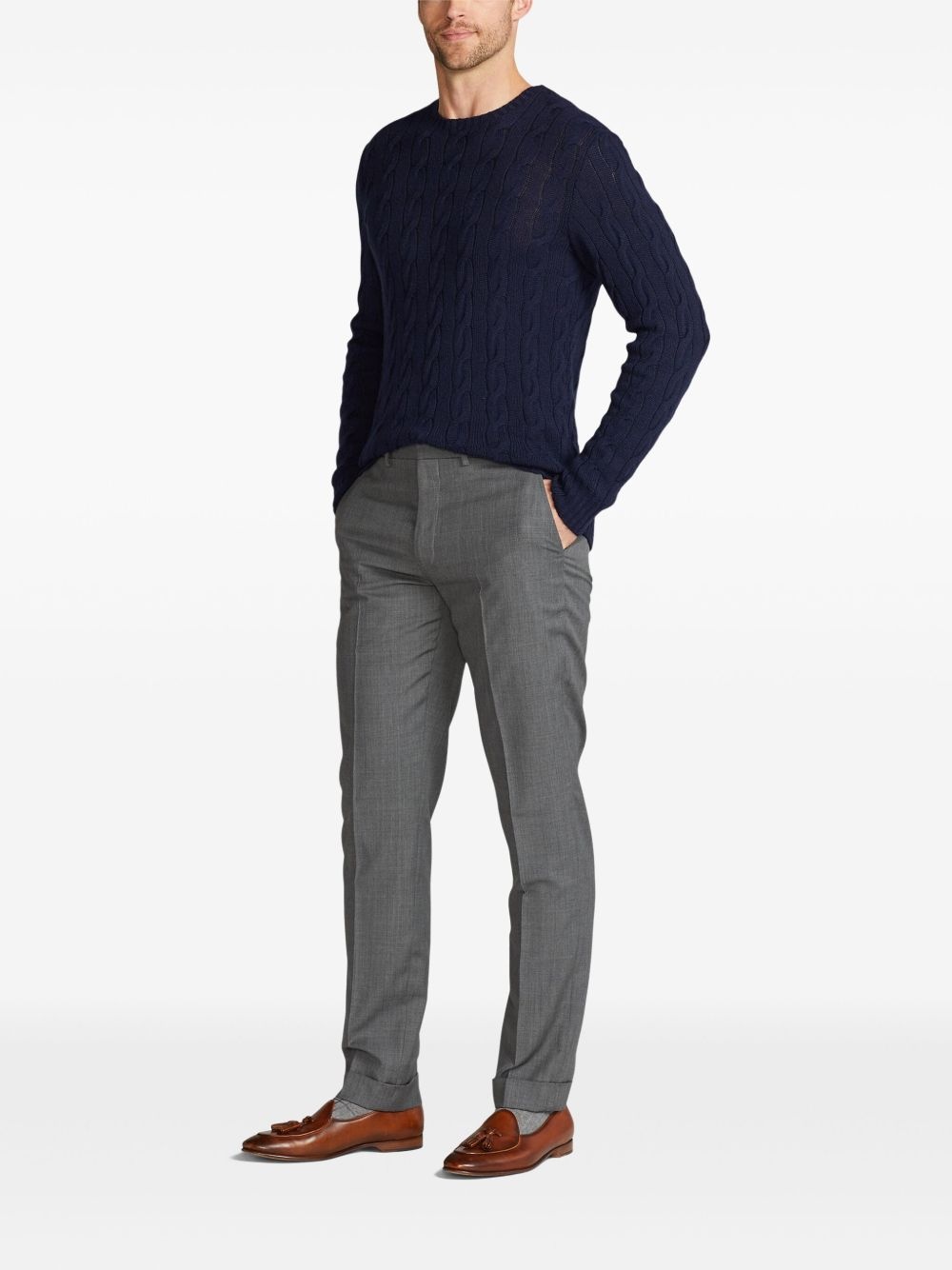 cable-knit cashmere sweater - 2